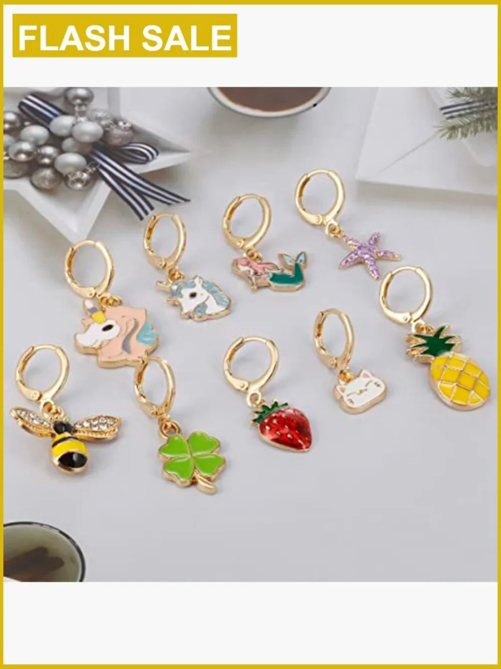 Kids Hypoallergenic Huggie Hoop Earrings Set 16 Pairs